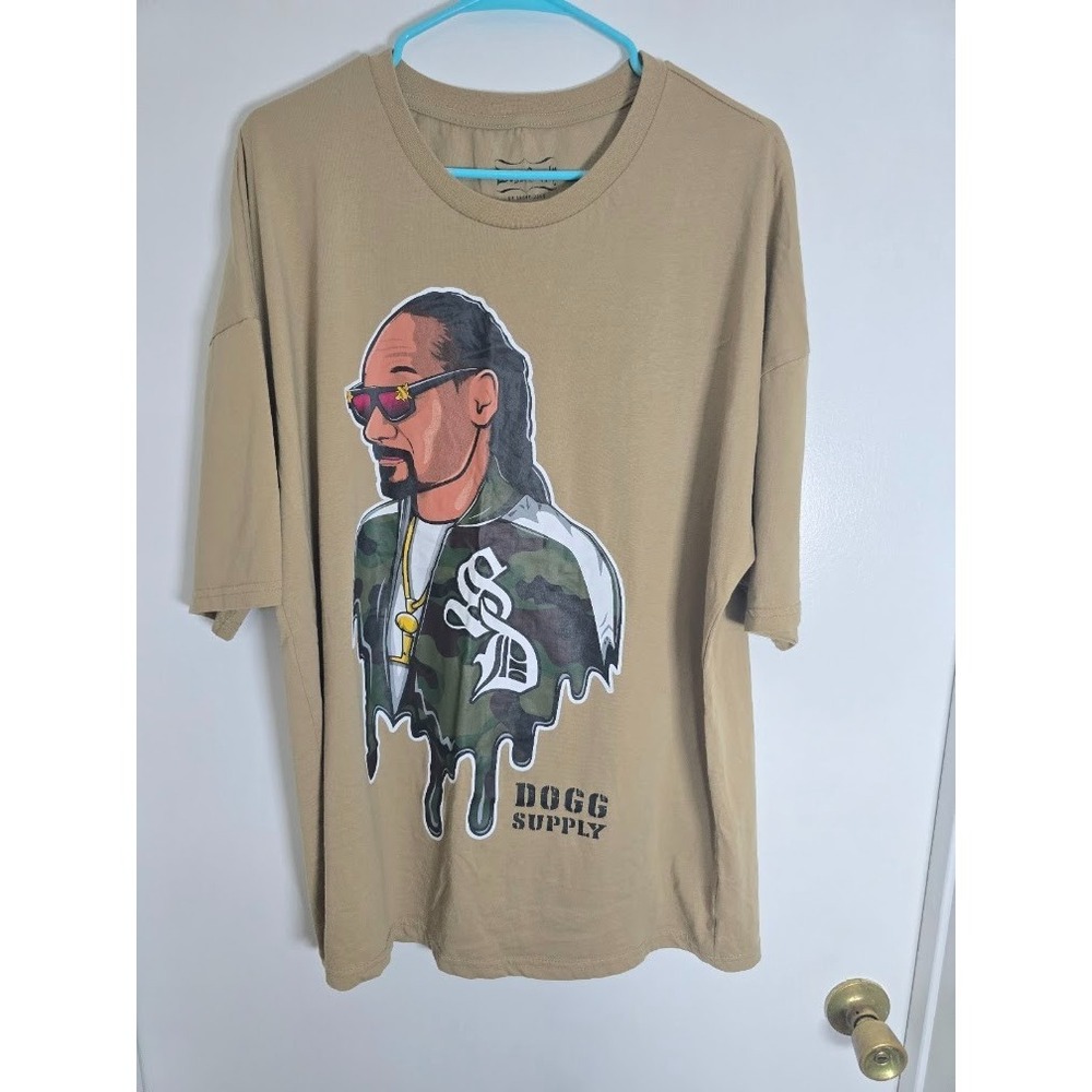 Dogg Supply Tan Snoop Dogg Graphic Short Sleeve T-Shirt Size L